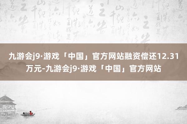 九游会j9·游戏「中国」官方网站融资偿还12.31万元-九游会j9·游戏「中国」官方网站