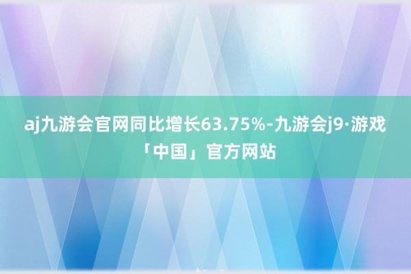 aj九游会官网同比增长63.75%-九游会j9·游戏「中国」官方网站