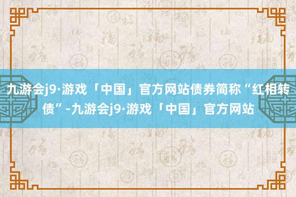 九游会j9·游戏「中国」官方网站债券简称“红相转债”-九游会j9·游戏「中国」官方网站